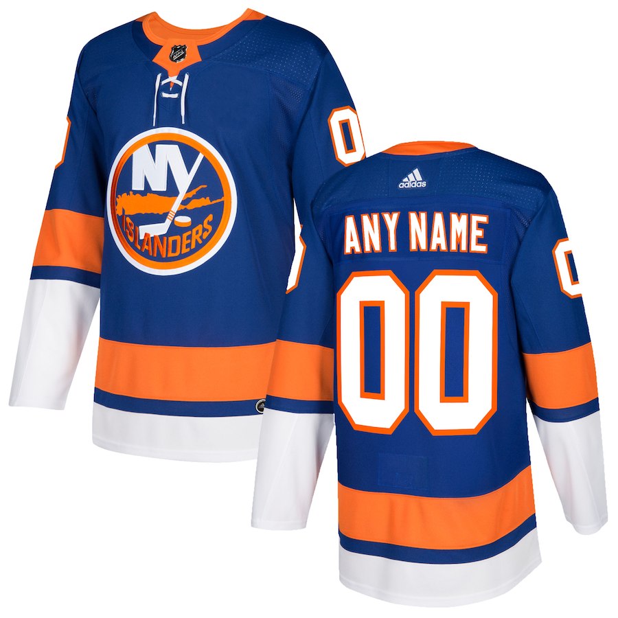 Men NHL adidas New York Islanders Royal Authentic Custom Jersey